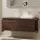 Hansgrohe Xelu Q Dupla Konzolos mosdószekrény 1360/550 mosdótálakhoz, króm fogantyú/sötét dió 54069000