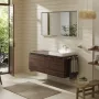 Hansgrohe Xelu Q Dupla Konzolos mosdószekrény 1360/550 mosdótálakhoz, króm fogantyú/sötét dió 54069000