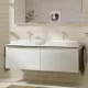 Hansgrohe Xelu Q Dupla Konzolos mosdószekrény 1560/550 mosdótálakhoz, króm fogantyú/magasfényű fehér 54070000