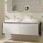 Hansgrohe Xelu Q Dupla Konzolos mosdószekrény 1560/550 mosdótálakhoz, króm fogantyú/magasfényű fehér 54070000