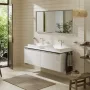 Hansgrohe Xelu Q Dupla Konzolos mosdószekrény 1560/550 mosdótálakhoz, króm fogantyú/magasfényű fehér 54070000