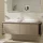 Hansgrohe Xelu Q Dupla Konzolos mosdószekrény 1560/550 mosdótálakhoz, matt fehér fogantyú/természetes tölgy 54072700