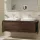 Hansgrohe Xelu Q Dupla Konzolos mosdószekrény 1560/550 mosdótálakhoz, króm fogantyú/sötét dió 54073000