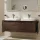 Hansgrohe Xelu Q Dupla Konzolos mosdószekrény 1560/550 mosdótálakhoz, matt fekete fogantyú/sötét dió 54073670