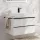 Hansgrohe Xelu Q Konzolos két fiókos mosdószekrény 780/550 mosdótálakhoz, matt fekete fogantyú/magasfényű fehér 54074670