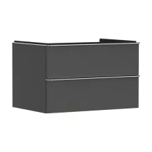   Hansgrohe Xelu Q Konzolos két fiókos mosdószekrény 780/550 mosdótálakhoz, króm fogantyú/matt szürke gyémánt 54075000