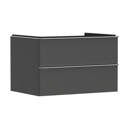Hansgrohe Xelu Q Konzolos két fiókos mosdószekrény 780/550 mosdótálakhoz, króm fogantyú/matt szürke gyémánt 54075000