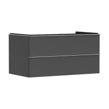   Hansgrohe Xelu Q Konzolos két fiókos mosdószekrény 980/550 mosdótálakhoz, króm fogantyú/matt szürke gyémánt 54079000