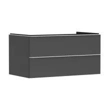  Hansgrohe Xelu Q Konzolos két fiókos mosdószekrény 980/550 mosdótálakhoz, matt fehér fogantyú/matt szürke gyémánt 54079700