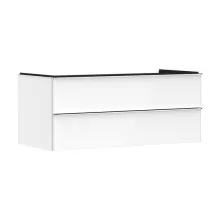   Hansgrohe Xelu Q Két fiókos mosdószekrény 1180/550 mosdótálhoz, króm fogantyú/magasfényű fehér 54082000