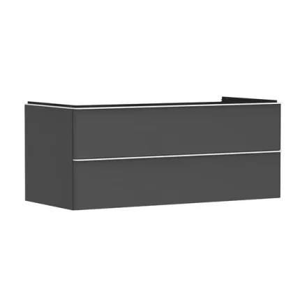 Hansgrohe Xelu Q Két fiókos mosdószekrény 1180/550 mosdótálhoz, matt fehér fogantyú/matt szürke gyémánt 54083700