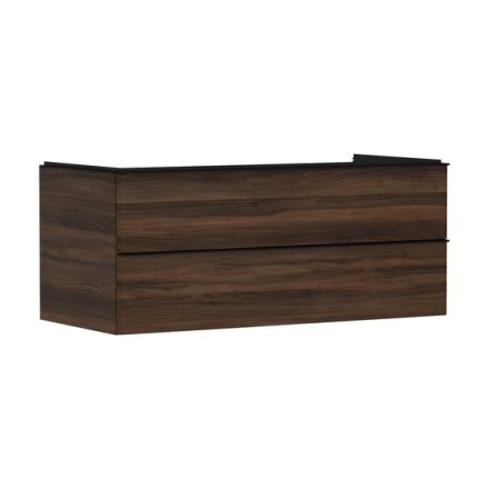 Hansgrohe Xelu Q Két fiókos mosdószekrény 1180/550 mosdótálhoz, matt fekete fogantyú/sötét dió 54085670