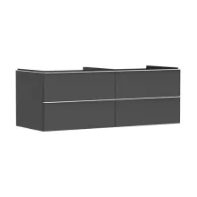   Hansgrohe Xelu Q Konzolos mosdószekrény négy fiókkal 1360/550 mosdótálakhoz, matt fehér fogantyú/matt szürke gyémánt 54087700