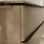 Hansgrohe Xelu Q Konzolos mosdószekrény négy fiókkal 1360/550 mosdótálakhoz, matt fekete fogantyú/természetes tölgy 54088670