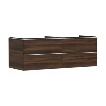   Hansgrohe Xelu Q Konzolos mosdószekrény négy fiókkal 1360/550 mosdótálakhoz, matt fehér fogantyú/sötét dió 54089700