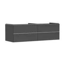   Hansgrohe Xelu Q Konzolos mosdószekrény 4 fiókkal 1560/550 mosdótálakhoz, matt fehér fogantyú/matt szürke gyémánt 54091700