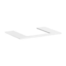   Hansgrohe Xelu Q Laminált pultlap 780/550 középen fúrva a Xelu Q 500/480 mosdókagylóhoz, magasfényű fehér 54094050
