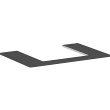   Hansgrohe Xelu Q Laminált pultlap 780/550 középen fúrva a Xelu Q 500/480 mosdókagylóhoz, matt szürke gyémánt 54094910