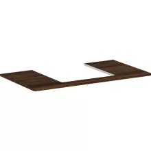  Hansgrohe Xelu Q Laminált pultlap 980/550 középen fúrva a Xelu Q 500/480 mosdókagylóhoz, sötét dió 54095630