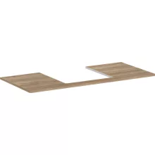   Hansgrohe Xelu Q Laminált pultlap 1180/550 középen fúrva a Xelu Q 500/480 mosdókagylóhoz, tölgy 54096230