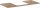 Hansgrohe Xelu Q Laminált pultlap 1180/550 középen fúrva a Xelu Q 500/480 mosdókagylóhoz, tölgy 54096230