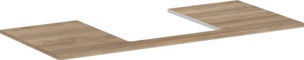 Hansgrohe Xelu Q Laminált pultlap 1180/550 középen fúrva a Xelu Q 500/480 mosdókagylóhoz, tölgy 54096230