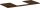 Hansgrohe Xelu Q Laminált pultlap 1180/550 középen fúrva a Xelu Q 500/480 mosdókagylóhoz, sötét dió 54096630