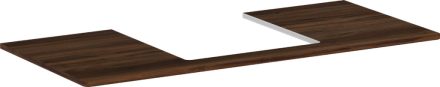 Hansgrohe Xelu Q Laminált pultlap 1180/550 középen fúrva a Xelu Q 500/480 mosdókagylóhoz, sötét dió 54096630