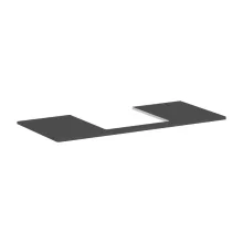   Hansgrohe Xelu Q Laminált pultlap 1180/550 középen fúrva a Xelu Q 500/480 mosdókagylóhoz, matt szürke gyémánt 54096910