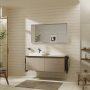 Hansgrohe Xelu Q Pultlap 1360/550 baloldali kivágással, ráültetett mosdótálhoz 500/480, tölgy 54097230