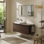 Hansgrohe Xelu Q Pultlap 1360/550 baloldali kivágással, ráültetett mosdótálhoz 500/480, sötét dió 54097630