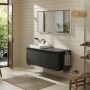 Hansgrohe Xelu Q Pultlap 1360/550 baloldali kivágással, ráültetett mosdótálhoz 500/480, matt szürke gyémánt 54097910