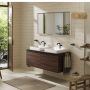 Hansgrohe Xelu Q Pultlap 1360/550 dupla kivágással, ráültetett mosdótálhoz 500/480, sötét dió 54099630