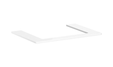 Hansgrohe Xelu Q Pultlap konzolos szekrényhez 780/550 középkivágással, ráültetett mosdótálhoz 600/480, magasfényű fehér 54109050