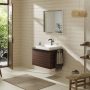 Hansgrohe Xelu Q Pultlap konzolos szekrényhez 780/550 középkivágással, ráültetett mosdótálhoz 600/480, sötét dió 54109630