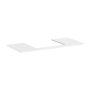 Hansgrohe Xelu Q Laminált pultlap 1180/550 középen fúrva a Xelu Q 600/480 mosdókagylóhoz, magasfényű fehér 54111050