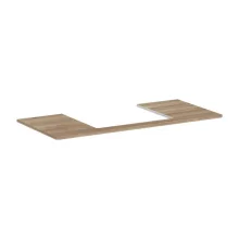   Hansgrohe Xelu Q Laminált pultlap 1180/550 középen fúrva a Xelu Q 600/480 mosdókagylóhoz, tölgy 54111230