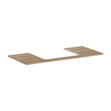 Hansgrohe Xelu Q Laminált pultlap 1180/550 középen fúrva a Xelu Q 600/480 mosdókagylóhoz, tölgy 54111230