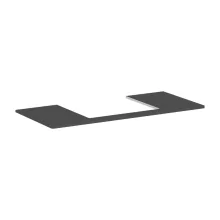   Hansgrohe Xelu Q Laminált pultlap 1180/550 középen fúrva a Xelu Q 600/480 mosdókagylóhoz, matt szürke gyémánt   54111910