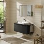 Hansgrohe Xelu Q Laminált pultlap 1180/550 középen fúrva a Xelu Q 600/480 mosdókagylóhoz, matt szürke gyémánt   54111910