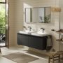 Hansgrohe Xelu Q Pultlap 1560/550 dupla kivágással, ráültetett mosdótálakhoz 600/480, matt szürke gyémánt 54112910