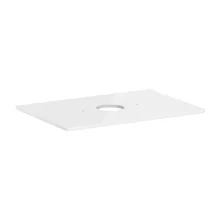   Hansgrohe Xelu Q Középre fúrt 780/550-es laminált pultlap Xuniva mosdóhoz csapfurat nélkül, magasfényű fehér 54113050