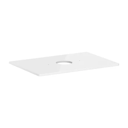 Hansgrohe Xelu Q Középre fúrt 780/550-es laminált pultlap Xuniva mosdóhoz csapfurat nélkül, magasfényű fehér 54113050