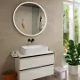 Hansgrohe Xelu Q Középre fúrt 780/550-es laminált pultlap Xuniva mosdóhoz csapfurat nélkül, magasfényű fehér 54113050