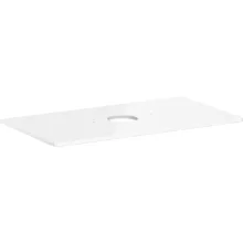   Hansgrohe Xelu Q Középre fúrt 980/550-es laminált pultlap Xuniva mosdóhoz csapfurat nélkül, magasfényű fehér  54114050