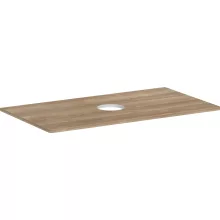   Hansgrohe Xelu Q Középre fúrt 980/550-es laminált pultlap Xuniva mosdóhoz csapfurat nélkül, tölgy 54114230