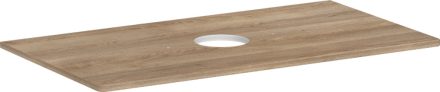 Hansgrohe Xelu Q Középre fúrt 980/550-es laminált pultlap Xuniva mosdóhoz csapfurat nélkül, tölgy 54114230