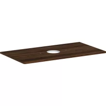  Hansgrohe Xelu Q Középre fúrt 980/550-es laminált pultlap Xuniva mosdóhoz csapfurat nélkül, sötét dió 54114630