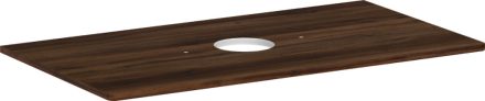 Hansgrohe Xelu Q Középre fúrt 980/550-es laminált pultlap Xuniva mosdóhoz csapfurat nélkül, sötét dió 54114630