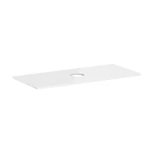   Hansgrohe Xelu Q Középre fúrt 1180/550-es laminált pultlap Xuniva mosdóhoz csapfurat nélkül, magasfényű fehér 54115050